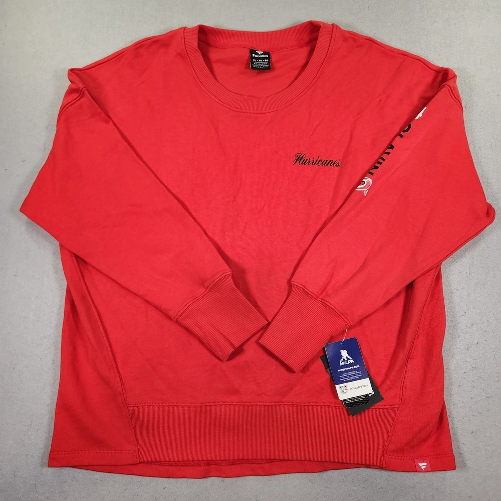 Fanatics Carolina Hurricanes Jaccob Slavin 74 NHL Sweatshirt Mens XL Red NWT